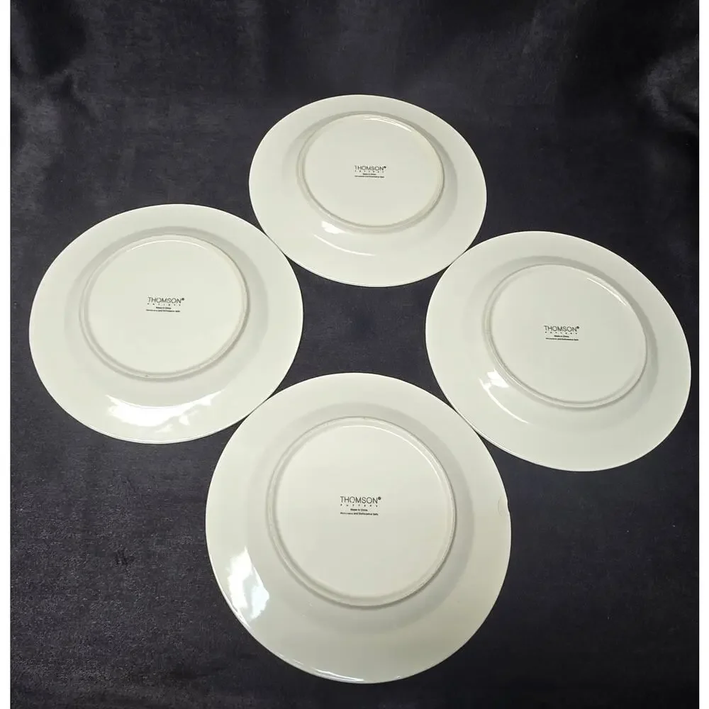 Thomson Hampton Seashell Starfish Embossed 3D Pattern Dinner & Dessert Plate Set